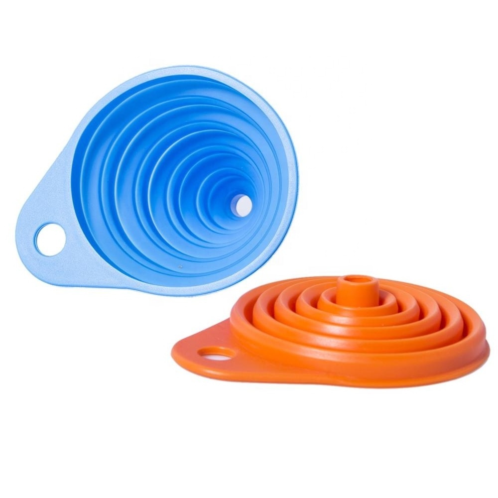 Top-ranked Products Customized Foldable Kitchen Funnel Different Colors Silicone Funnel