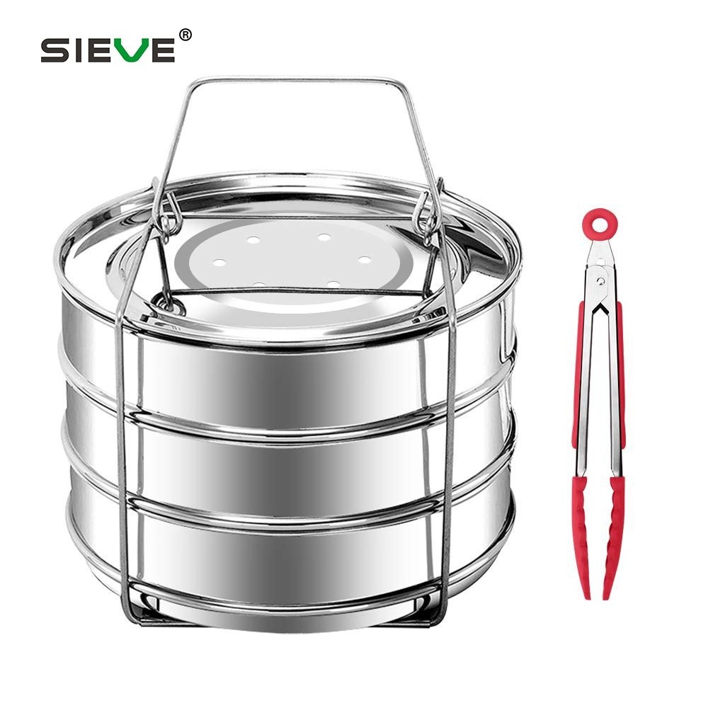 Low Price Silver Steamer Basket Kitchen Stackable Steamer Rounded Pressure Cooker Accessories