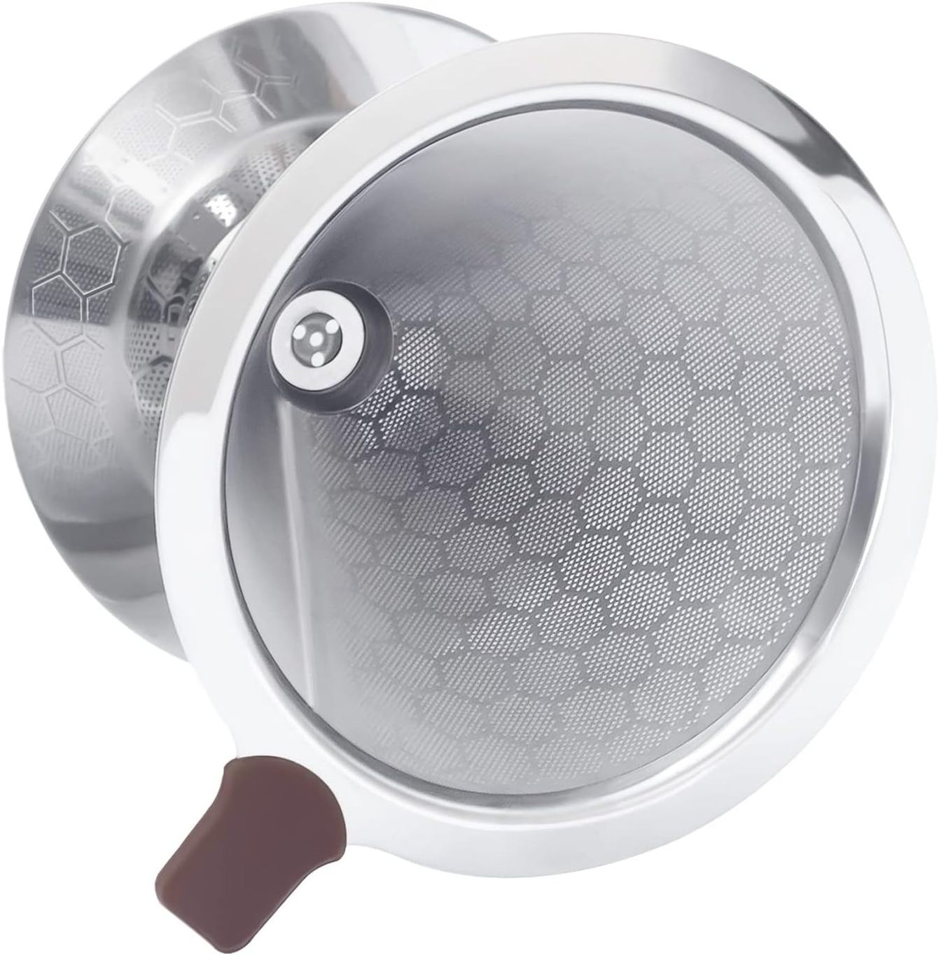 Stainless Steel Coffee Filter Paperless pour over coffee maker Cone Coffee Dripper with Integrated Cup