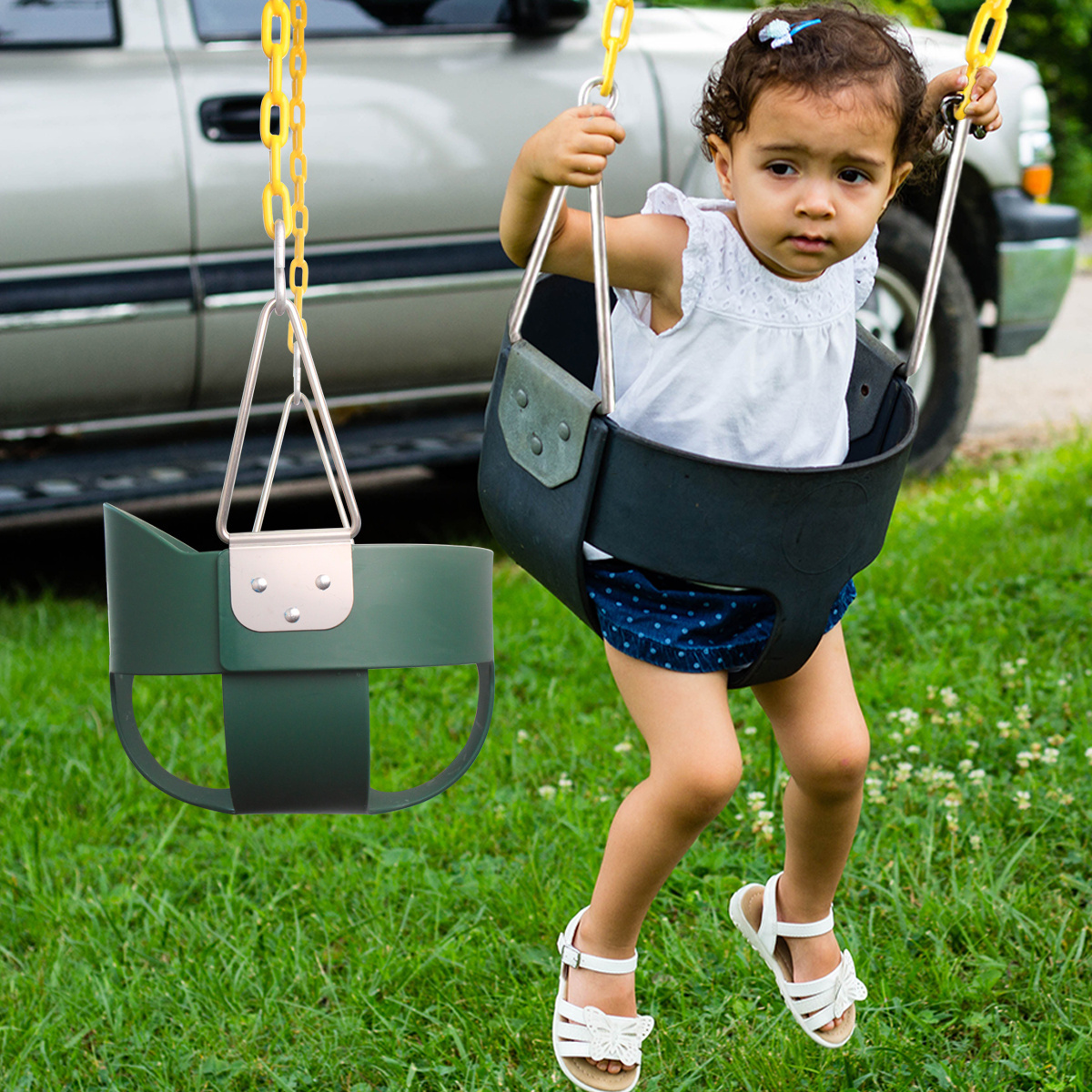 Outdoor EVA Patio Swings Baby Toddler Bucket Swing