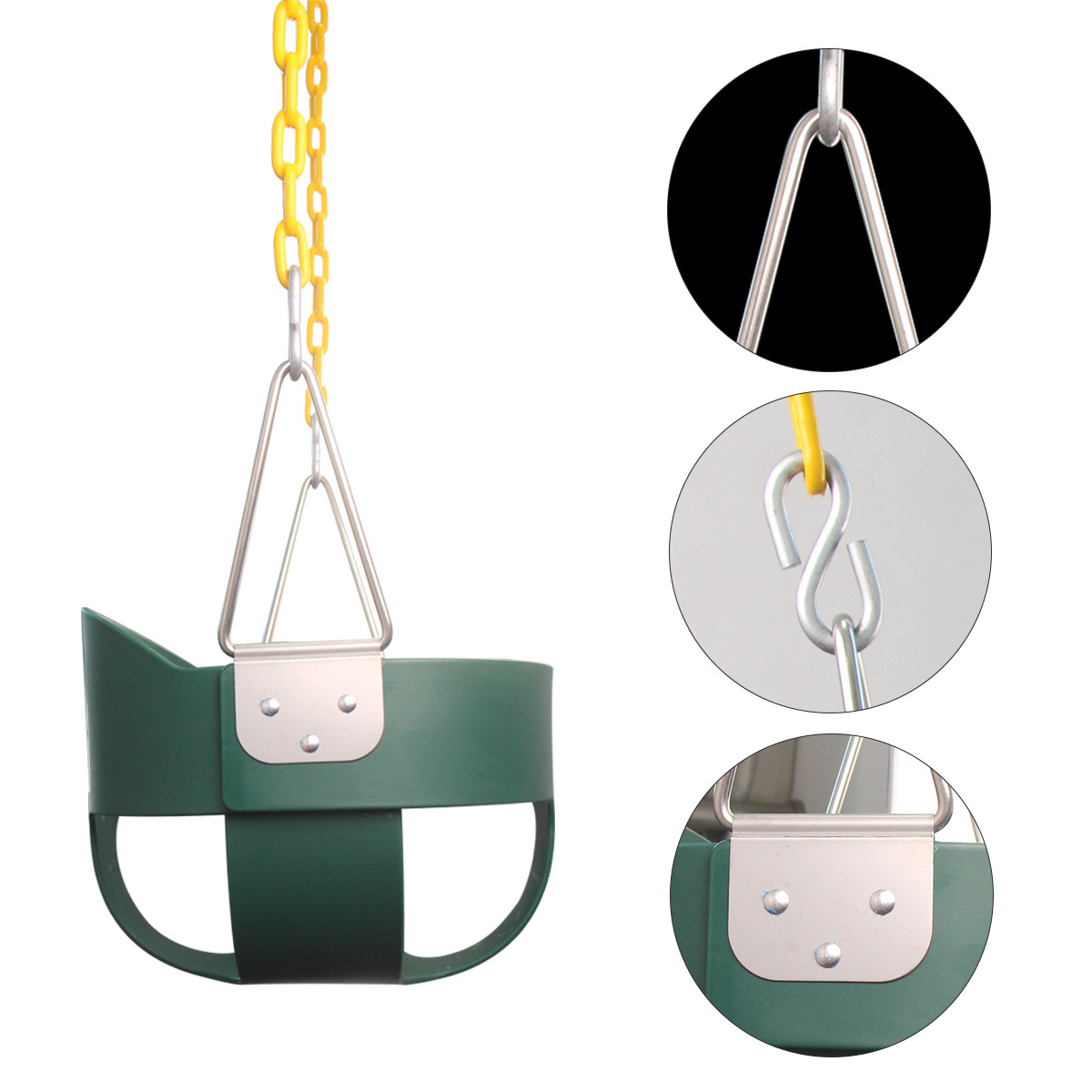 EVA Plastic Playground Patio Swings Baby Toddler Bucket Swing Seat