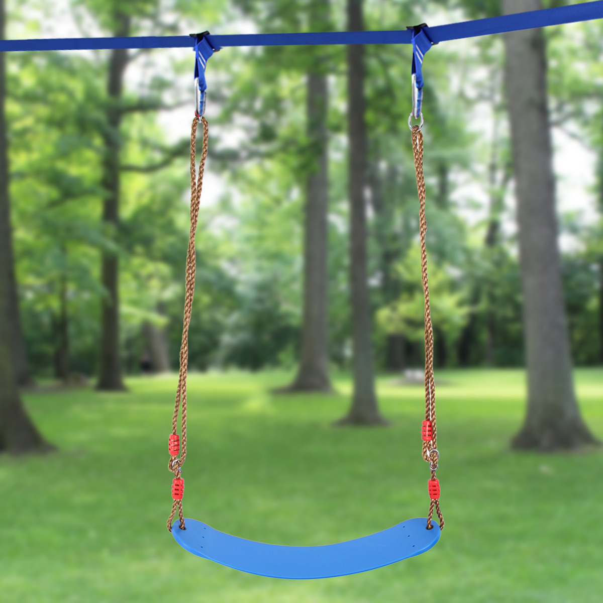 Children Outdoor Backyard  Tree Hanging Soft Board Swing Playground Swing Seat For Kids With Adjustable Rope