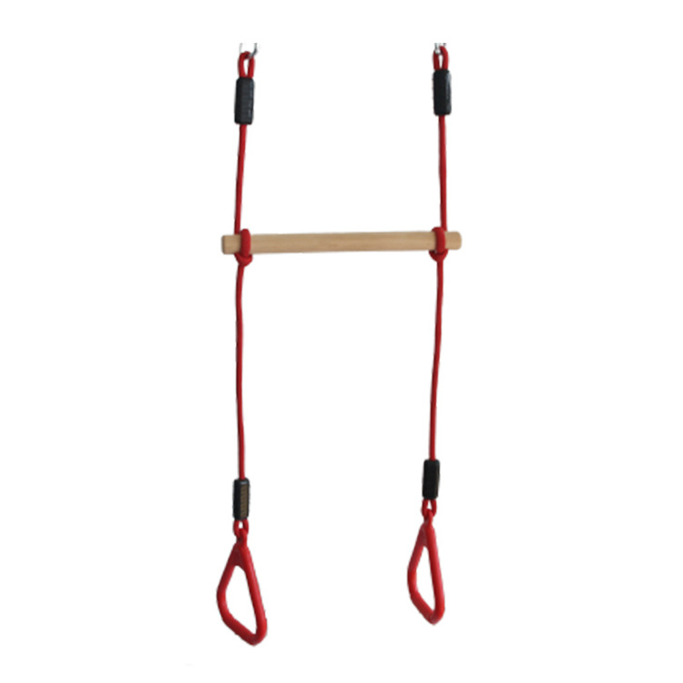 Custom triangle hanging ring monkey bars wooden children's swings For indoor outdoor backyard