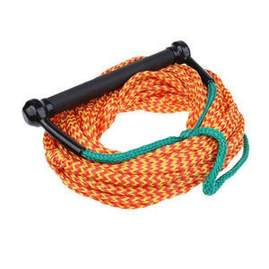 Wakeboard Rope Water ski Rope 24 ft with 12 inch EVA Handle & Float & Rope Keeper Heavy Duty Low Stretch 2 Sections Water Sports