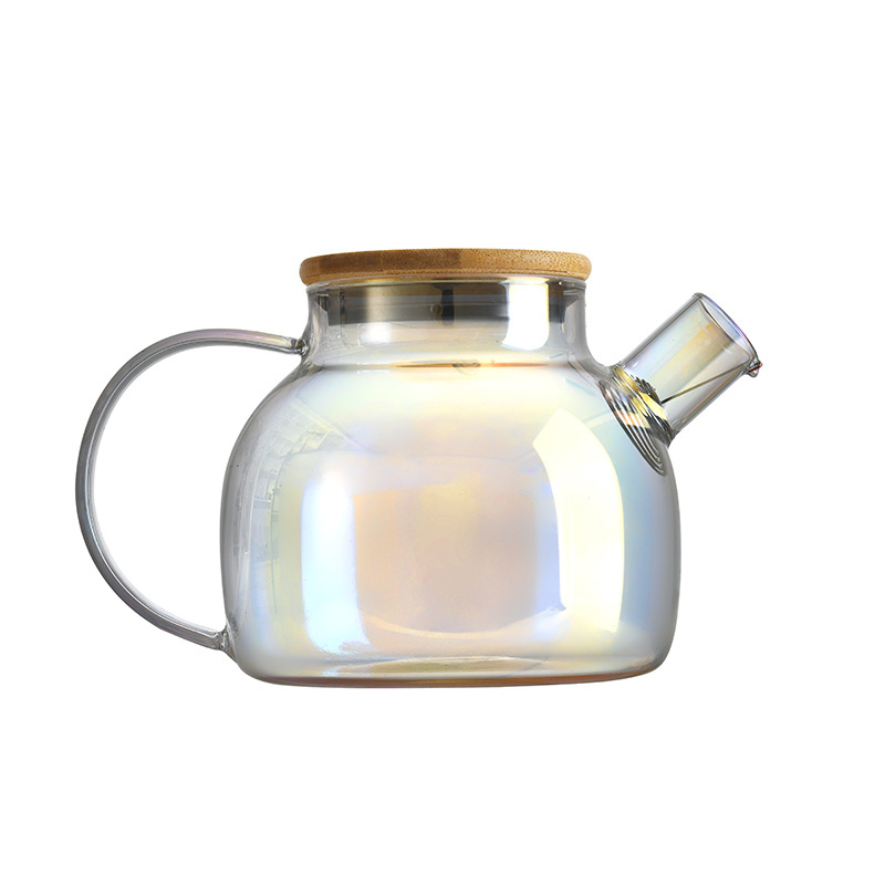 33.8oz/1000ml Clear Glass Teapot With Removable Infuser,Glass Pitcher Loose Leaf & Blooming Tea Stovetop Safe