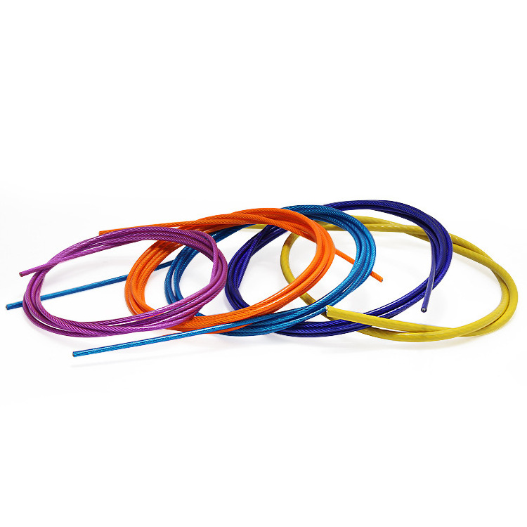 Colorful  pvc coated 7*7  stainless steel wire rope for lifting