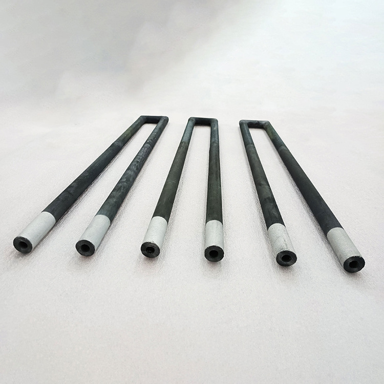 U Shape High Temperature Spiral Rod Silicon Carbide Electric Heating Rod Sic heater For Furnace 1400C