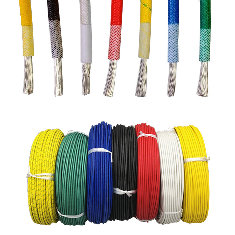 Heat Resistant Wire High Temperature Silicone Wire 300 Fiberglass Braided Insulated Warm Floor Heat Element Copper Cable