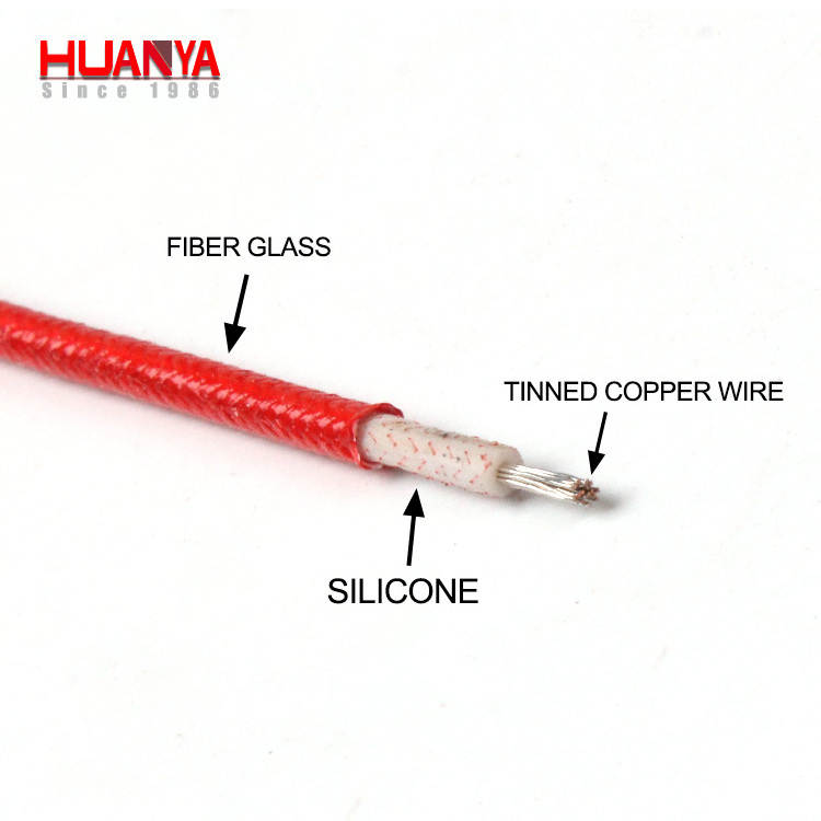 Heat Resistant Wire High Temperature Silicone Wire 300 Fiberglass Braided Insulated Warm Floor Heat Element Copper Cable