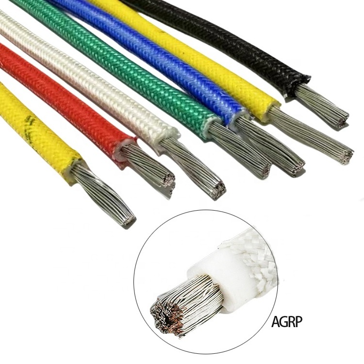 1.5mm 2.5mm 4mm 6mm 10mm fiberglass braided wire silicone cable heat resistant cable silicone insulated fiberglass wire for oven