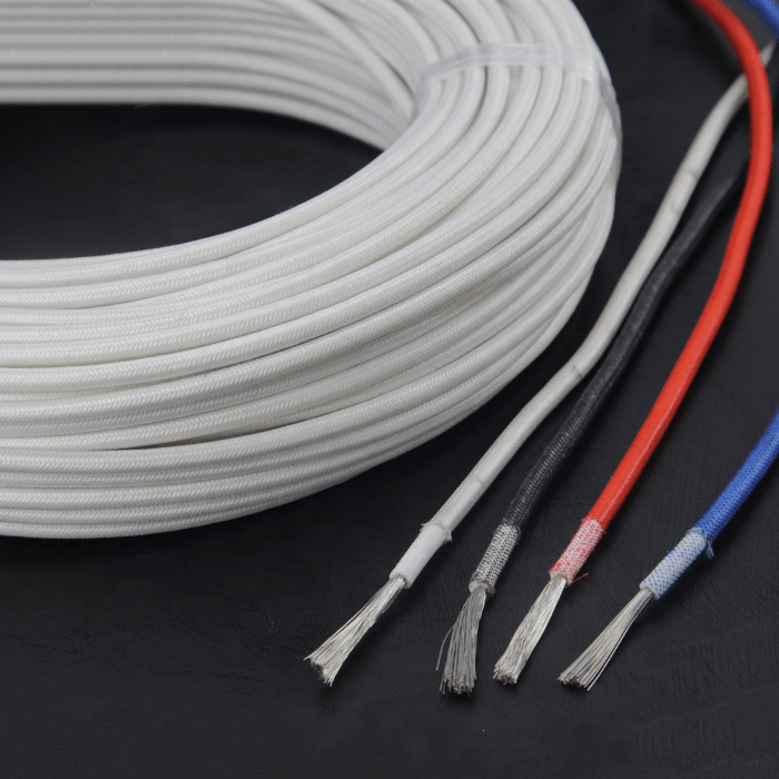 1.5mm 2.5mm 4mm 6mm 10mm fiberglass braided wire silicone cable heat resistant cable silicone insulated fiberglass wire for oven