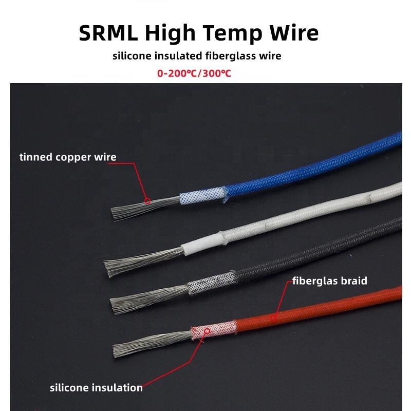 1.5mm 2.5mm 4mm 6mm 10mm fiberglass braided wire silicone cable heat resistant cable silicone insulated fiberglass wire for oven