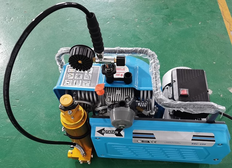 100L/min Portable 300 Bar 4500 Psi High Pressure Air Compressor Scuba Diving Breathing Filling Pump