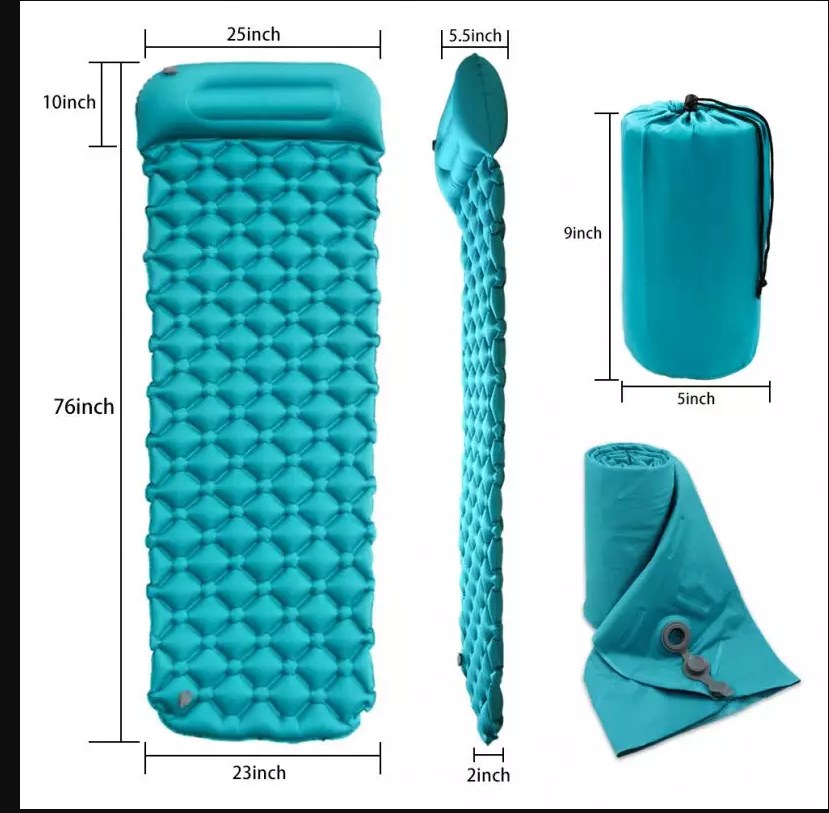 Hiking Travel Inflatable Hammock Tpu Insulated Folding Sleeping Bag Foldable Ultralight Soft camping Mat Mattress Pad