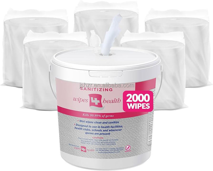 Gym & Fitness Wipes Refill Pack 800 Counts 0.13% BZK gym wipes Large size Natural Scent