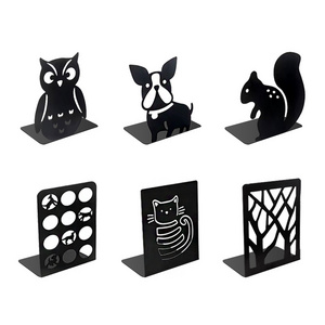 Modern Metal Bookends for Shelves Decorative Holder Book Ends for Heavy Books