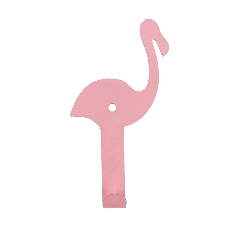 Pink Flamingo Towel Hook Metal Bathroom Rustproof Clothes Towel Coat Hook Wall Mounted Toilet Kitchen Heavy Duty Door Hanger