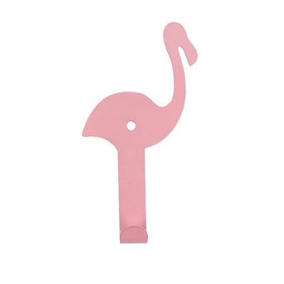 Pink Flamingo Towel Hook Metal Bathroom Rustproof Clothes Towel Coat Hook Wall Mounted Toilet Kitchen Heavy Duty Door Hanger