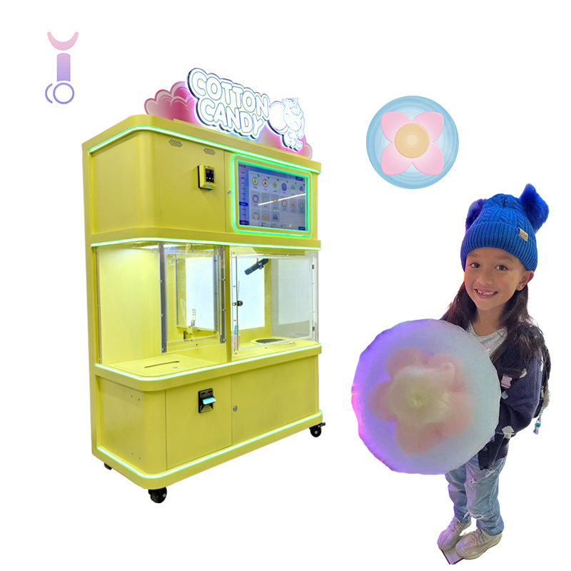 for Schools and Playgrounds kid cotton candy vending machine 6 colors fully automatic