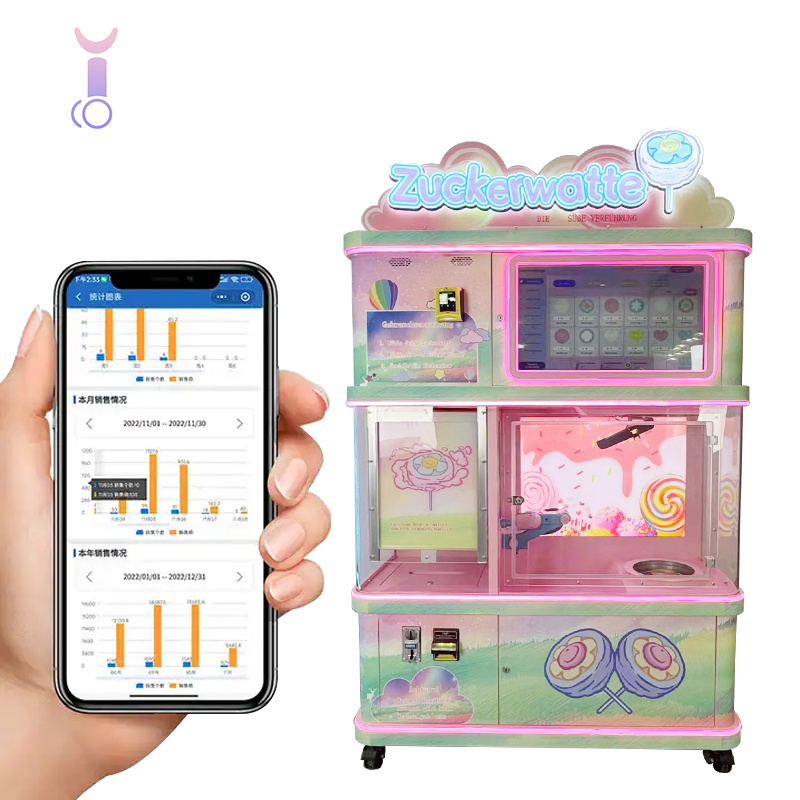 Vending Experience in High Traffic Areas the electronic smart vending cotton candy machine 1 pice