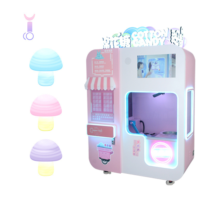 For Commercial Spaces Revolutionary semi automatic cotton candy trade vending machine