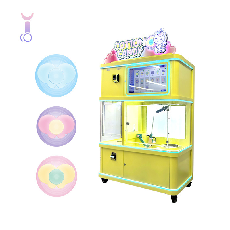 for Schools and Playgrounds kid cotton candy vending machine 6 colors fully automatic