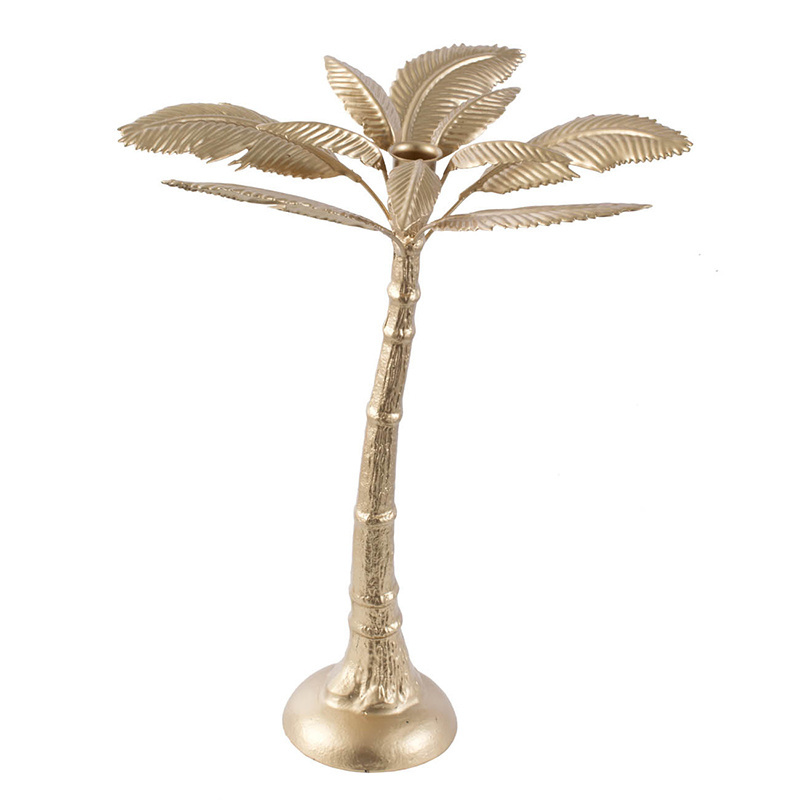 Palm tree-shaped candle holder  Gold Candle Holder for Taper Candles, Decorative Candlestick Holder for Wedding