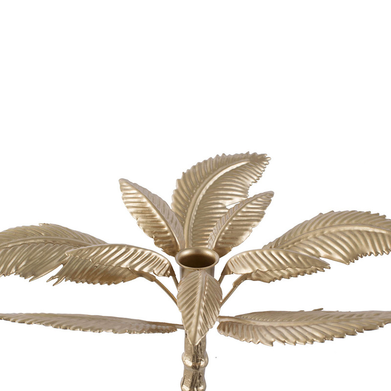 Palm tree-shaped candle holder  Gold Candle Holder for Taper Candles, Decorative Candlestick Holder for Wedding