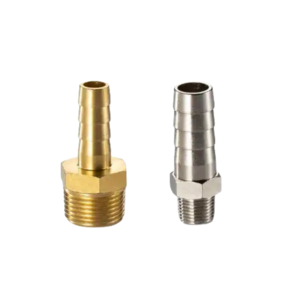 Air Hose Fittings 1/4" Npt To 3/8" Barb Hose Barb Adapter Brass Pipe Fittings Male Threaded End