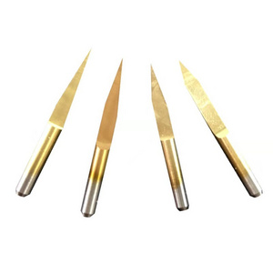 3.175mm Titanium Coating Engraving Bits 3A Carving Cutter flat bottom CNC router bits for wood end mills bit cnc router