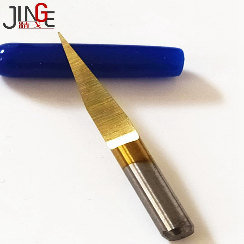 3.175mm Titanium Coating Engraving Bits 3A Carving Cutter flat bottom CNC router bits for wood end mills bit cnc router