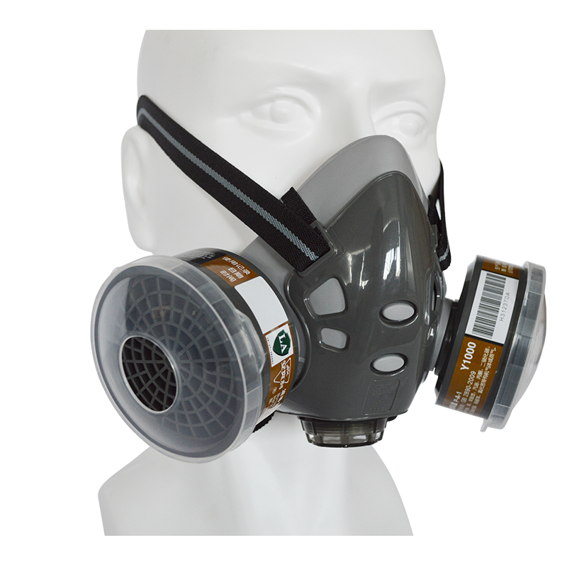 Good Quality Dust Protective Half Full Face Rubber Particulate Respirator with Double Filters Gas Mask