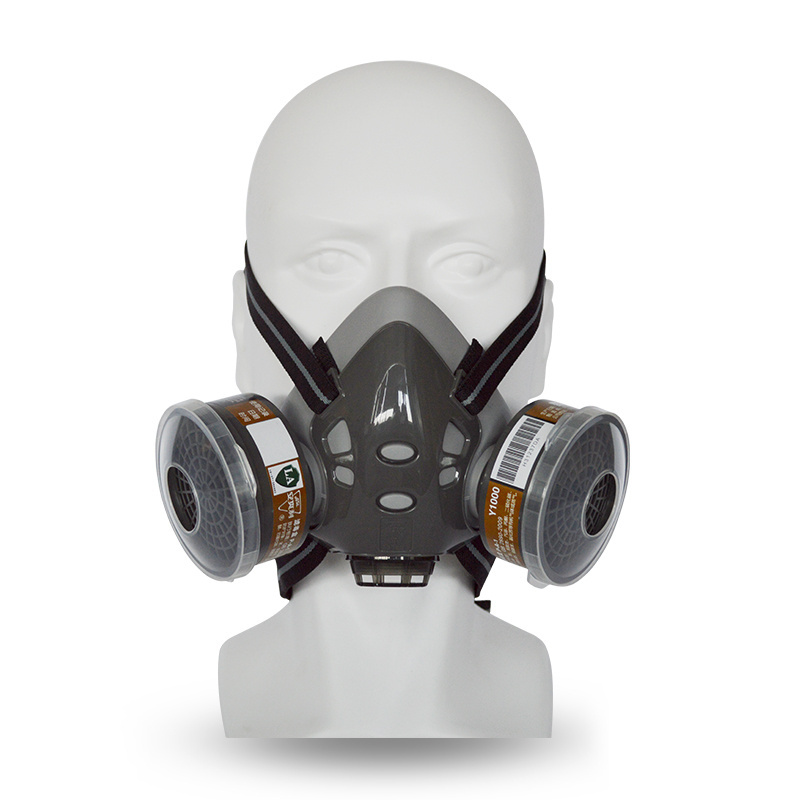 Good Quality Dust Protective Half Full Face Rubber Particulate Respirator with Double Filters Gas Mask