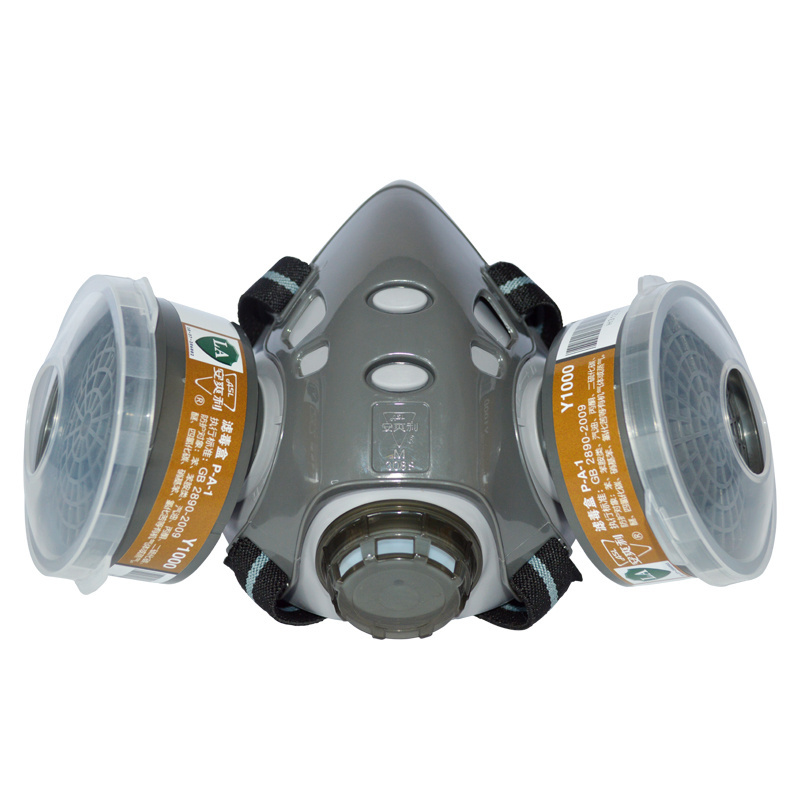 Good Quality Dust Protective Half Full Face Rubber Particulate Respirator with Double Filters Gas Mask