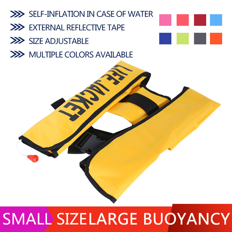 Factory Supply Inflatable Life Jacket Reflective SOLAS Life Vest Multicolor Flotation Vest With Whistle for Emergency Rescue