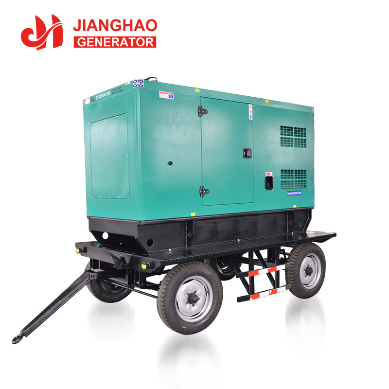 mobile power station diesel generator 100kw 125kva trailer type rainproof canopy