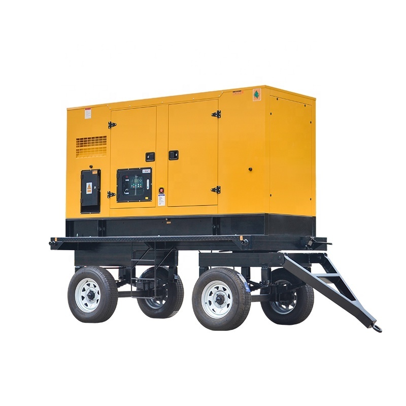 mobile power station diesel generator 100kw 125kva trailer type rainproof canopy