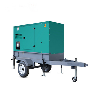 electric power  60hz 230V 64kw 80kva silent trailer type diesel generator 4 wheels with famous engine