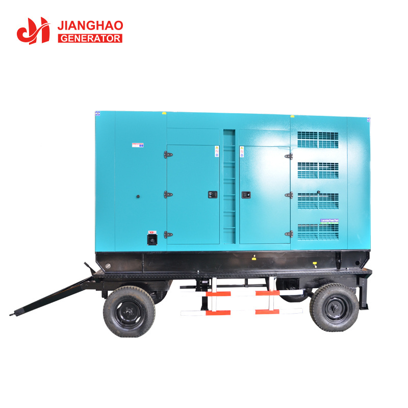 mobile power station diesel generator 100kw 125kva trailer type rainproof canopy