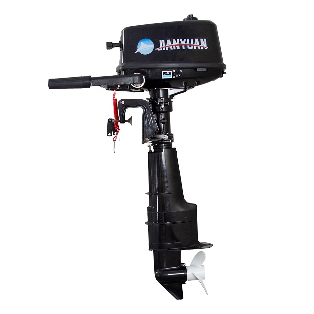 China Jianyuan 2-stroke 5-hp portable marine engine suitable for small boats. Marine engine/outboard engine/marine engine