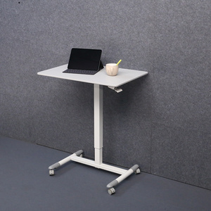 Small Rolling Mobile Adjustable Height Computer Laptop Portable Stand Desk Cart Table With Wheels Folding Desks For Small Spaces