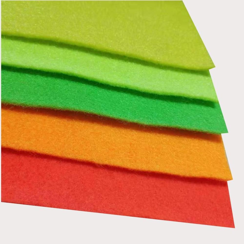 Custom color non-woven tennis ball felt of polyester/wool fabric factory sale