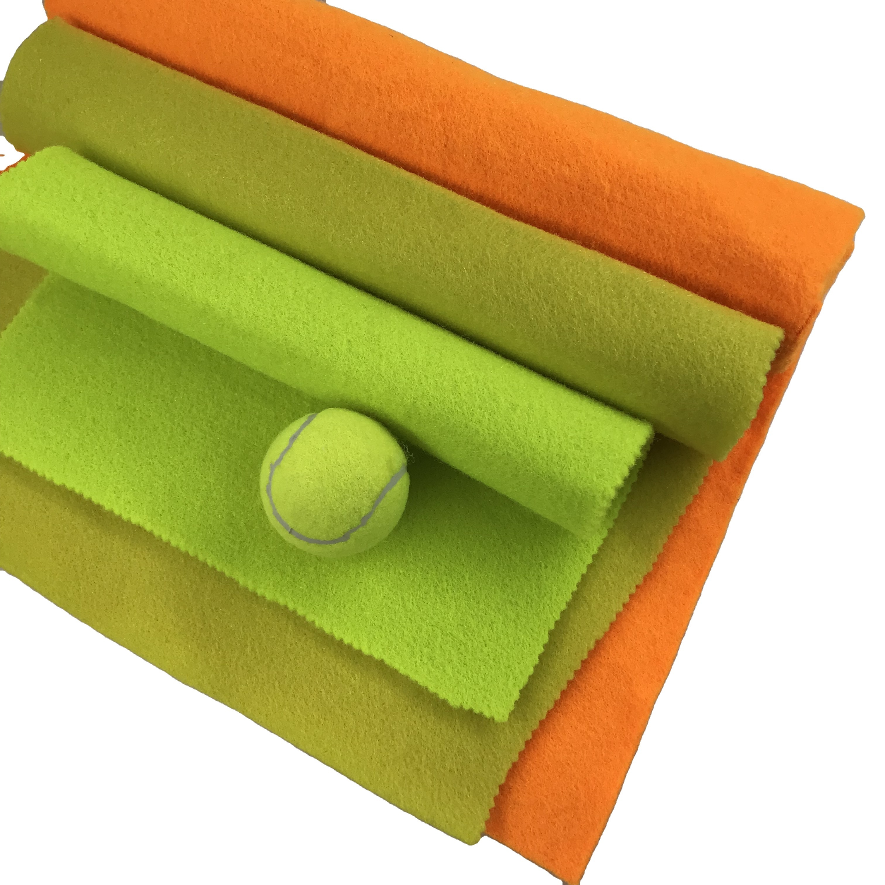 Custom color non-woven tennis ball felt of polyester/wool fabric factory sale