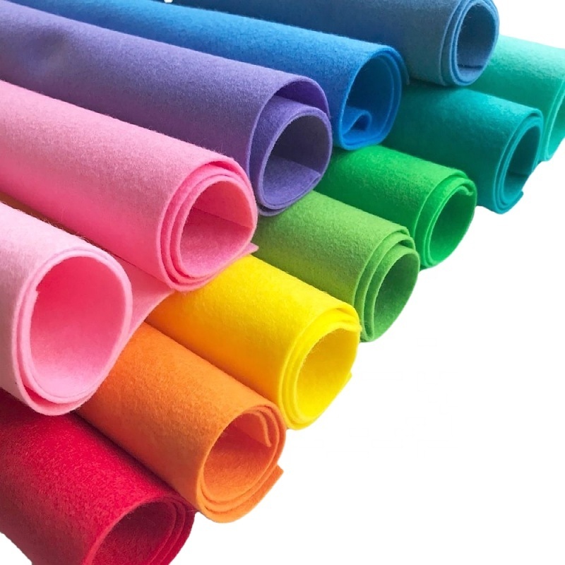 Color felt cloth back adhesive sound wall felt background chemical fiber felt non-woven scientific nonwoven felt