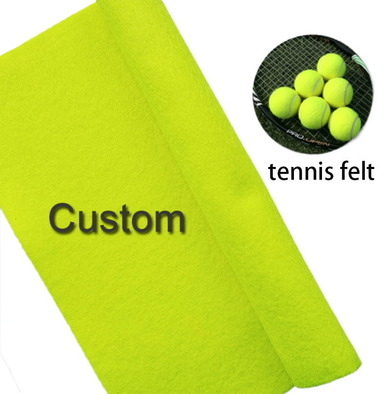 Tennis cloth fabric 1-3mm fluorescent color felt soft polyester fiber needled cloth tennis ball