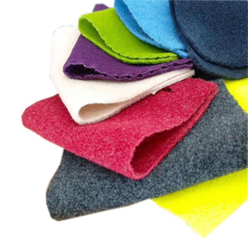 Factory customization wholesale felt fabric White Glue Self Adhesive Plush Felt Fabric With Sticky