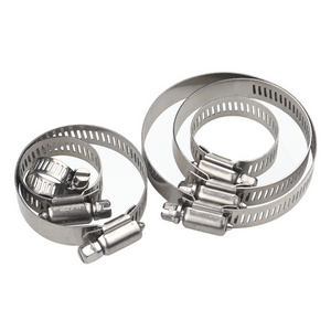 Stainless steel 201 304 316 adjustable German American type hose clamps with worm gear