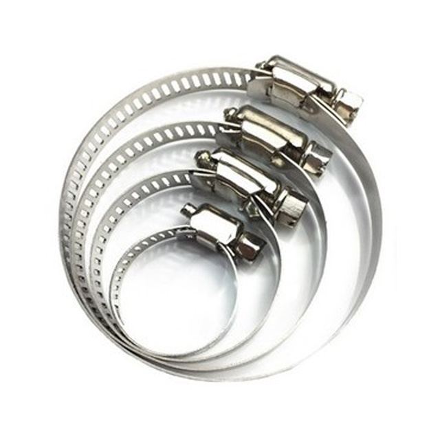 Stainless steel 201 304 316 adjustable German American type hose clamps with worm gear