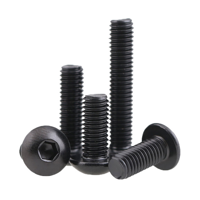 8.8 Grade black Round head hexagon screw Pan socket Bolt Mushroom umbrella head Cup screw machine screws