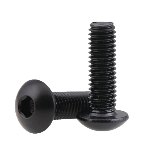 8.8 Grade black Round head hexagon screw Pan socket Bolt Mushroom umbrella head Cup screw machine screws